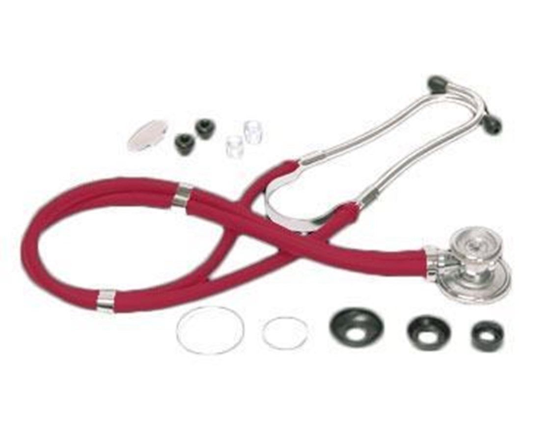 Stethoscope Sprague ProAdvantage Double Tube Dual Head 5 Year warranty Latex-Free Red 22' (1/EA) by Pro Advantage  ID P542210